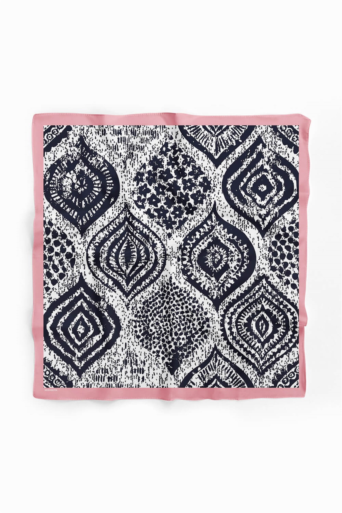 Violla D101 Kadın Etnik Desenli Bandana 50x50 Siyah DG0177-22
