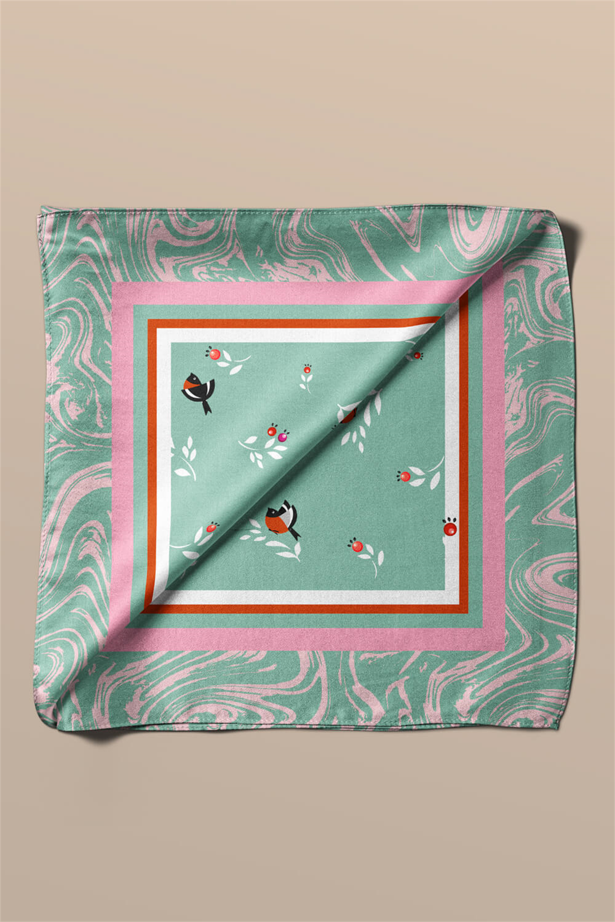 F115 ÇITIR RETRO DESENLİ BANDANA DG12076