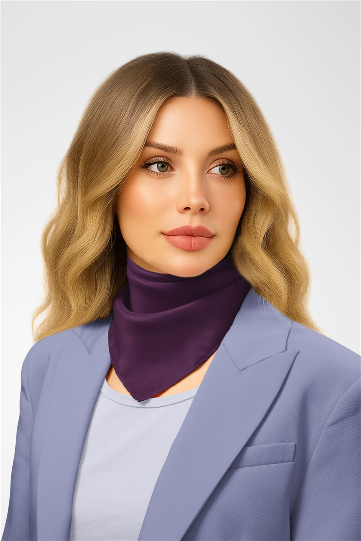 Şifon Mürdüm Bandana