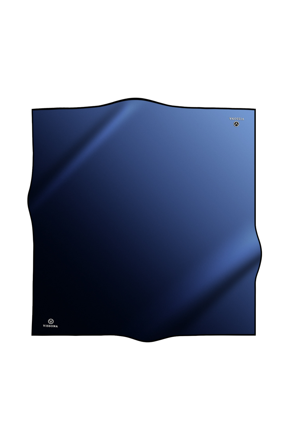 % 57 İPEK % 43 VİSKON Twill İpek Degrade Desenli Buz Mavisi Renkli 90x90 Eşarp Dikim Şekli : El Dikişi