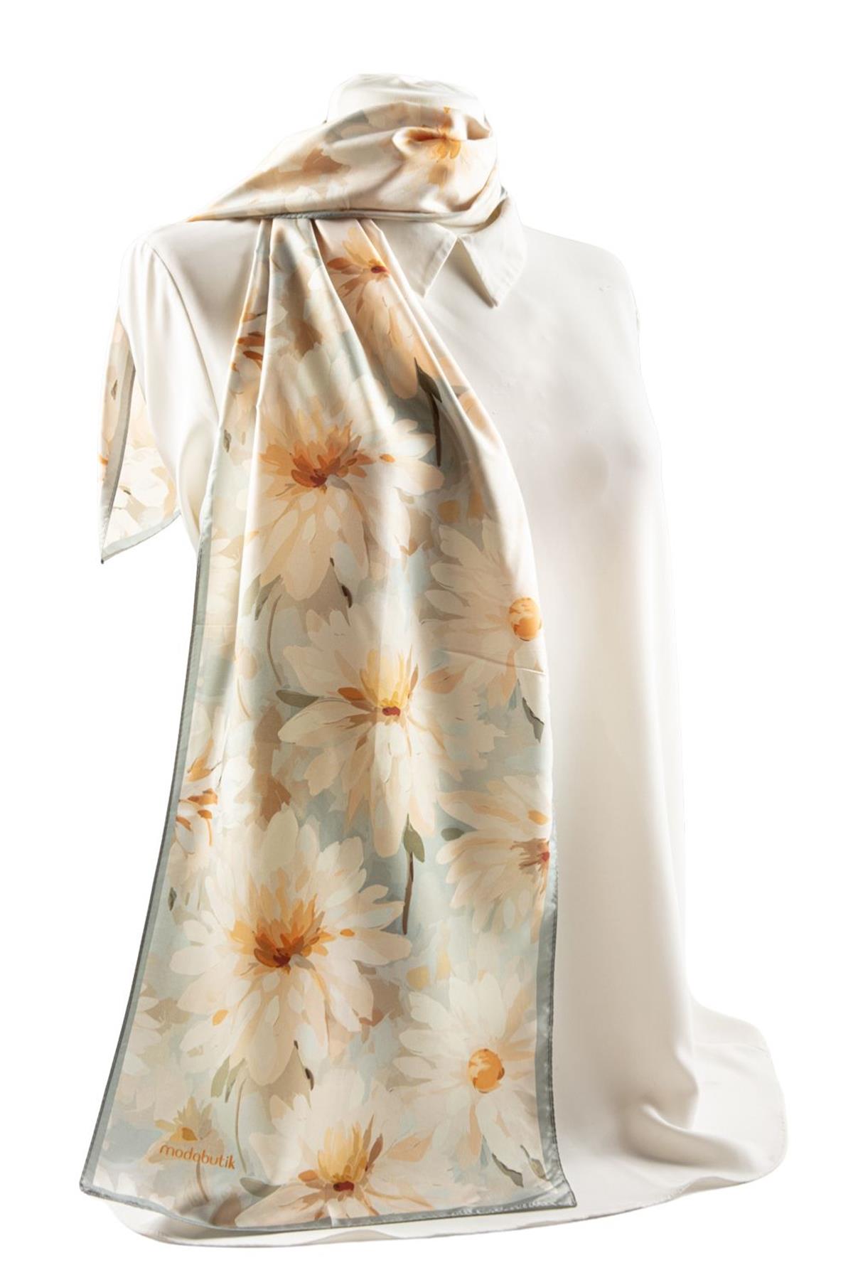 Modabutik Çiçek Desenli Fular