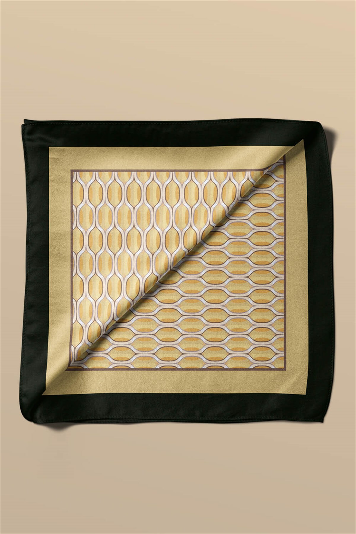 Violla Kadın Geometrik Desenli 50x50 Bandana HYL DG01605-22