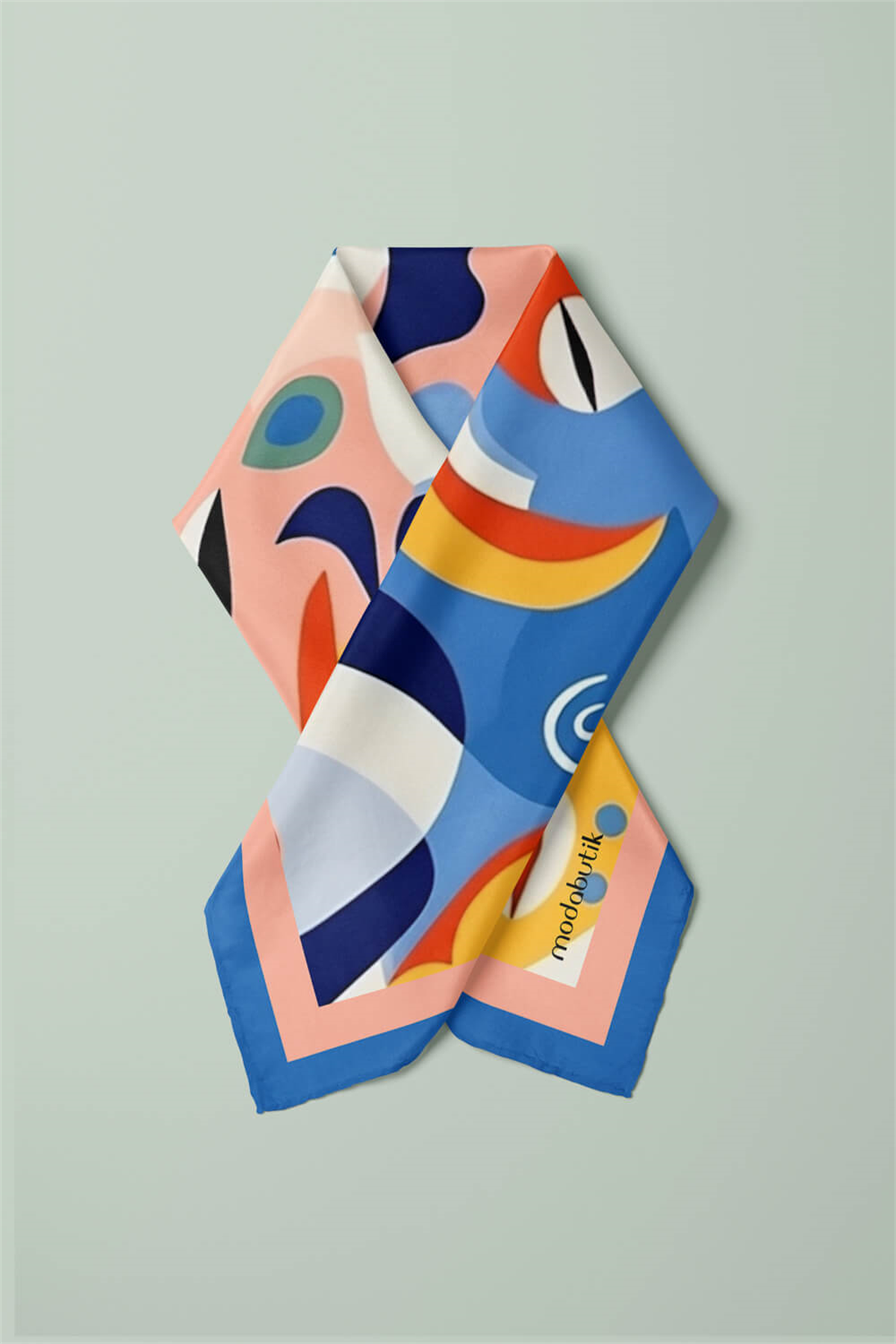 A66 Modabutik Portre Desenli Bandana