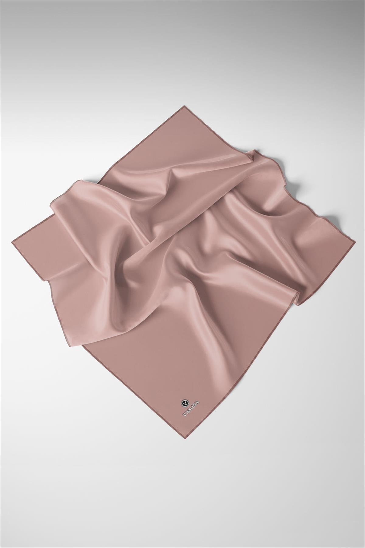 %100 Twill İpek Düz Desenli Eşarp 90x90 Eşarp Dikim Şekli : El Dikişi