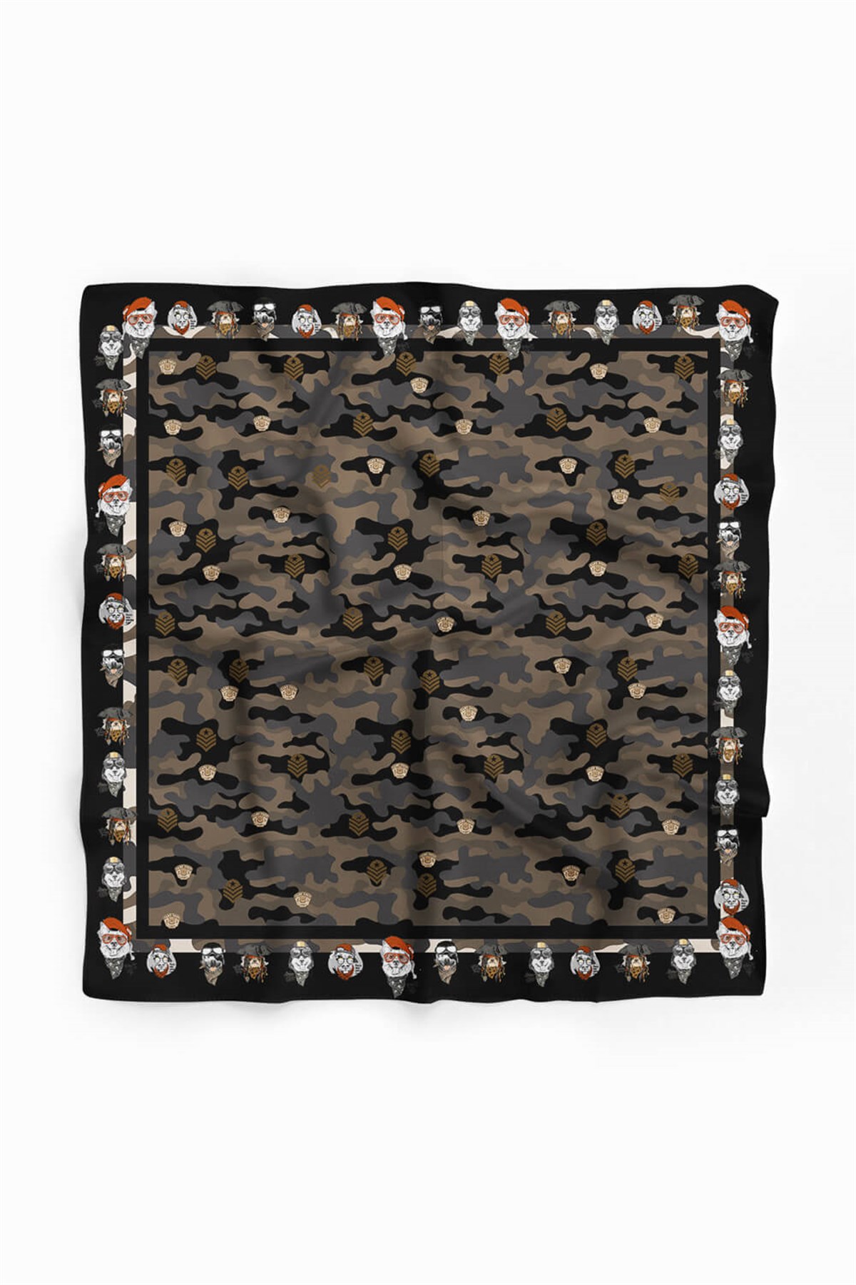 D5 Violla Köpek Bandanası Siyah 50x50