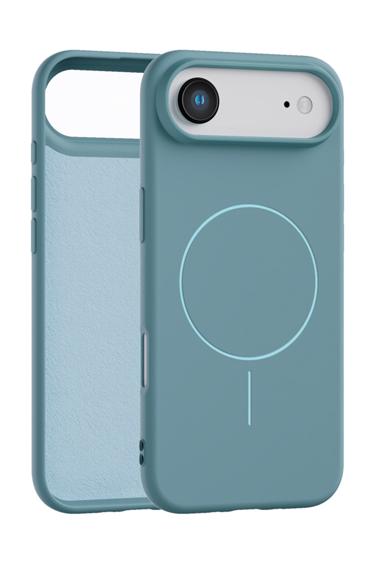 iPhone Air Uyumlu İçi Kadife Magsafe Wireless Şarj Özellikli Mint Yeşil Renkli Telefon Kılıfı