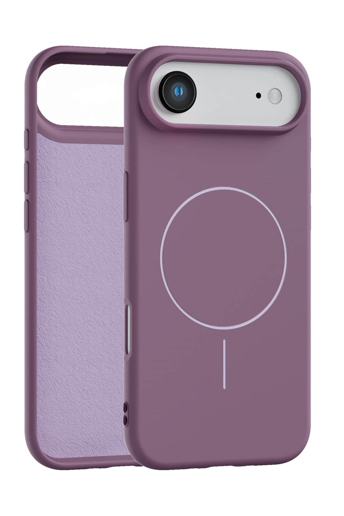 iPhone Air Uyumlu İçi Kadife Magsafe Wireless Şarz Özellikli Gül Kurusu Renkli Telefon Kılıfı