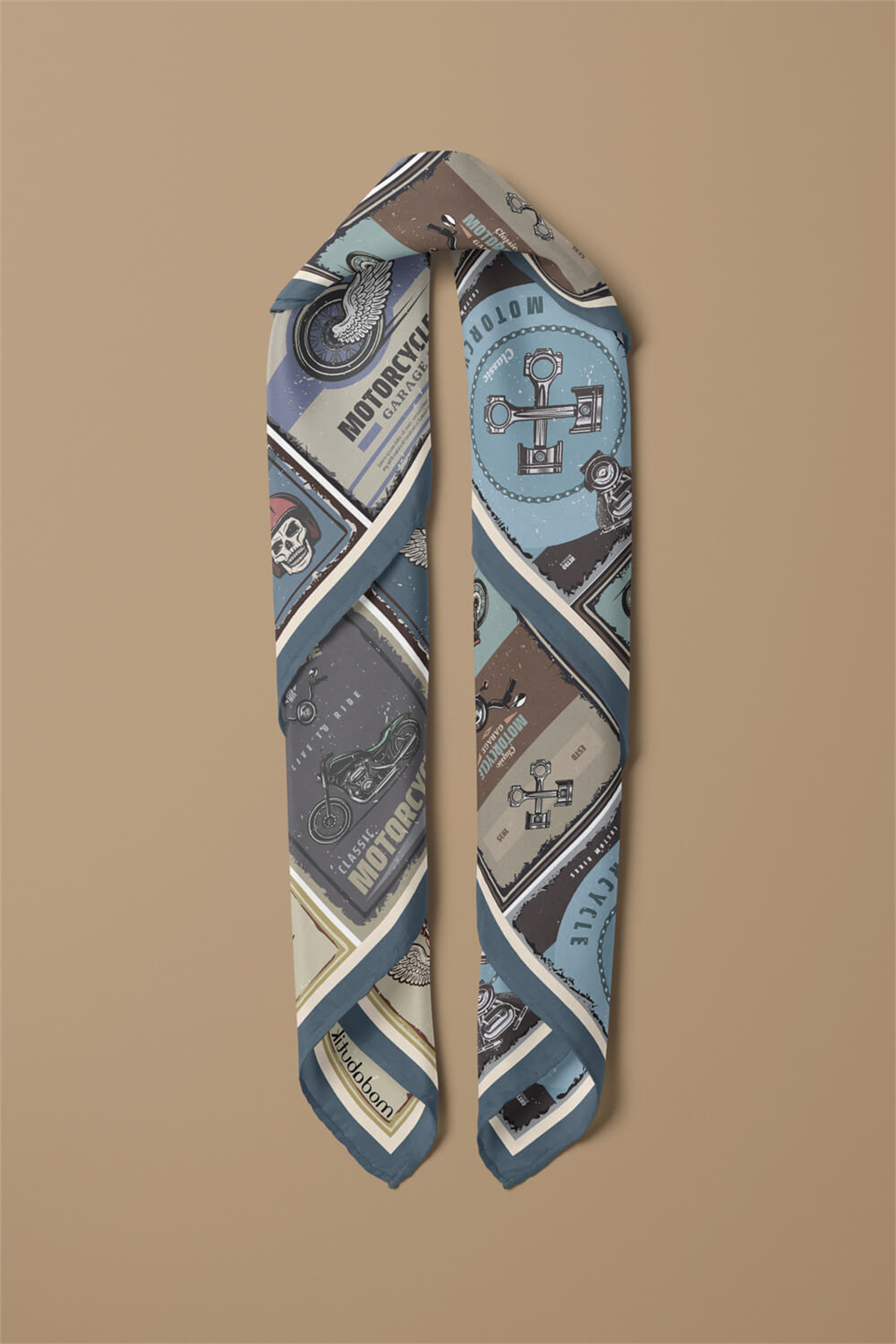 H7 Modabutik Motorcycle Desenli Bandana