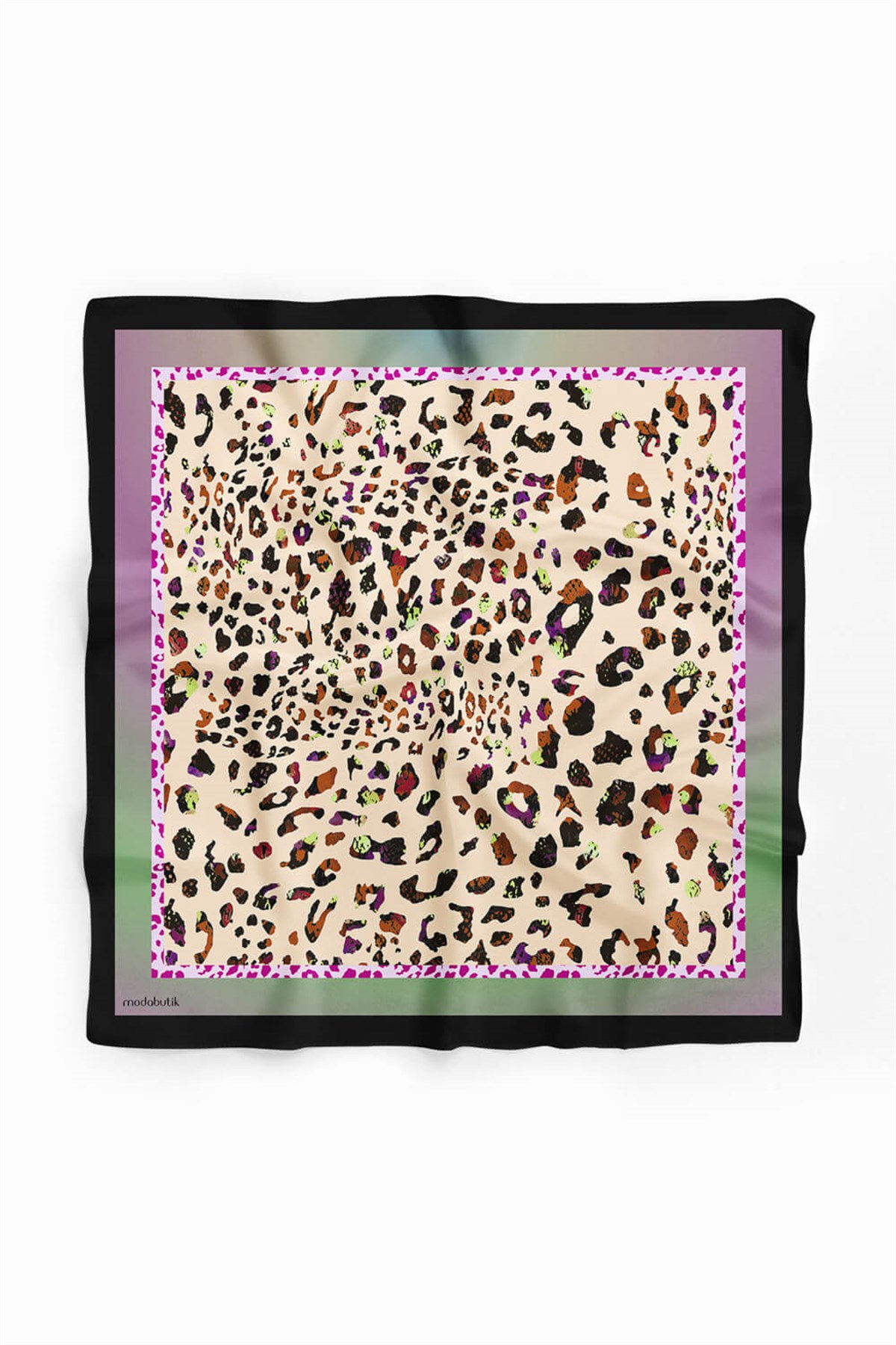 Kadın Krem Doğa Desenli 50x50 Bandana HYL DG01421-22