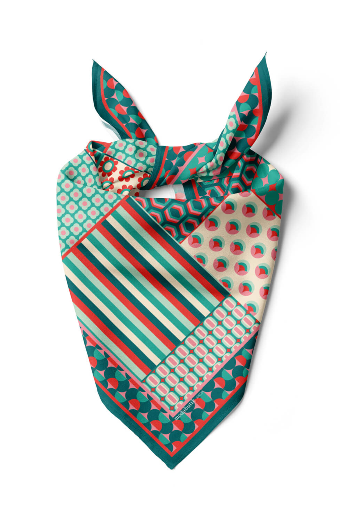 H43 RETRO DESENLİ  BANDANA DG12079