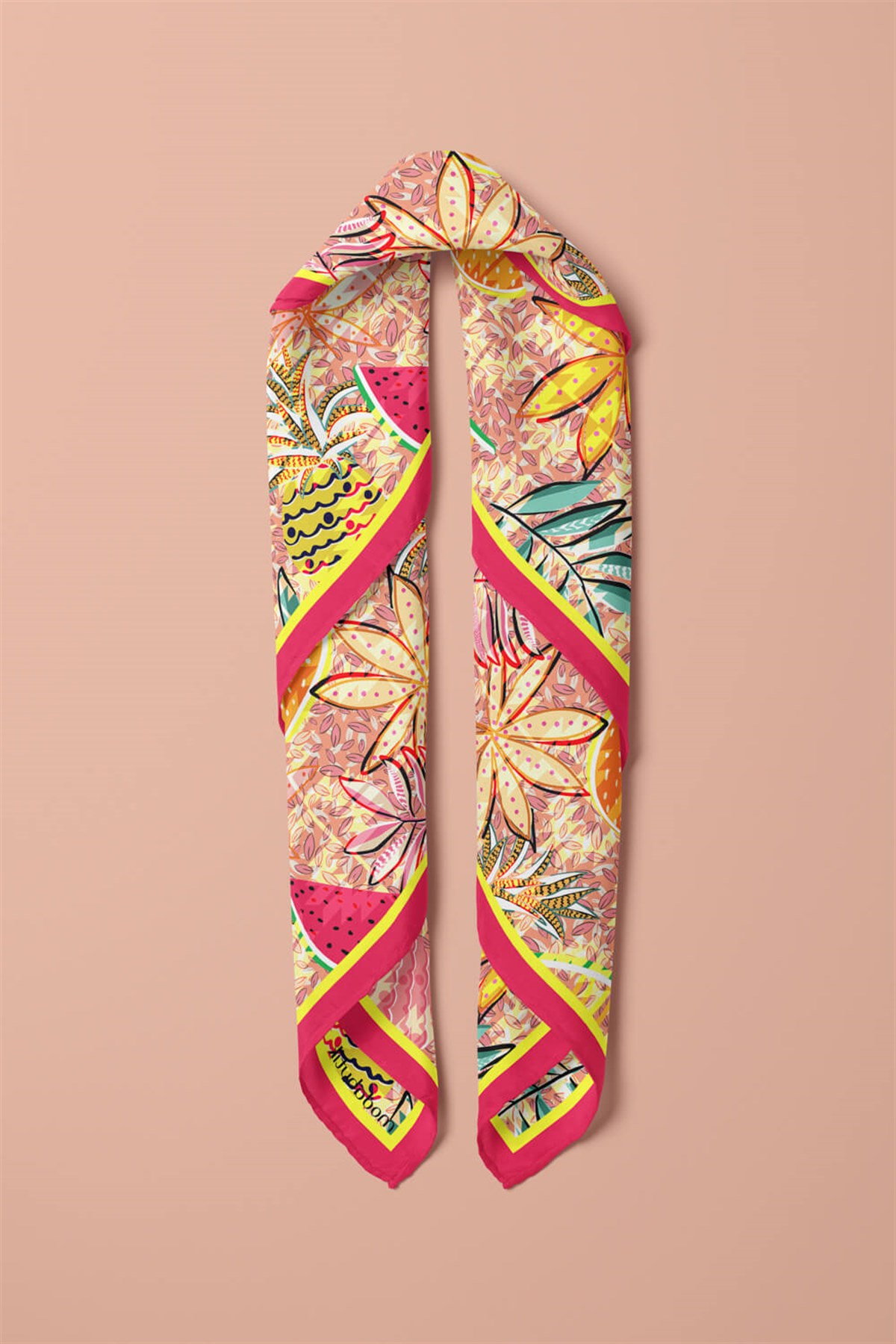 Z44 Violla Ananas Karpuz Desenli Bandana
