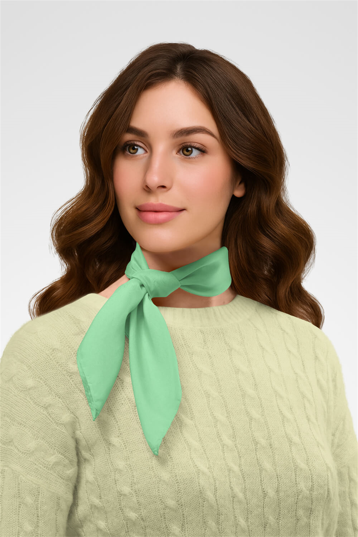 Şifon Su Yeşili Bandana