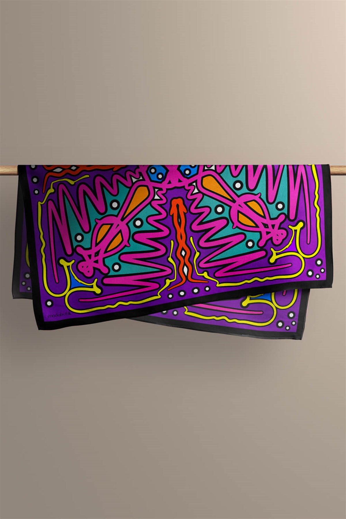 A35 Violla Geometrik Desenli Bandana