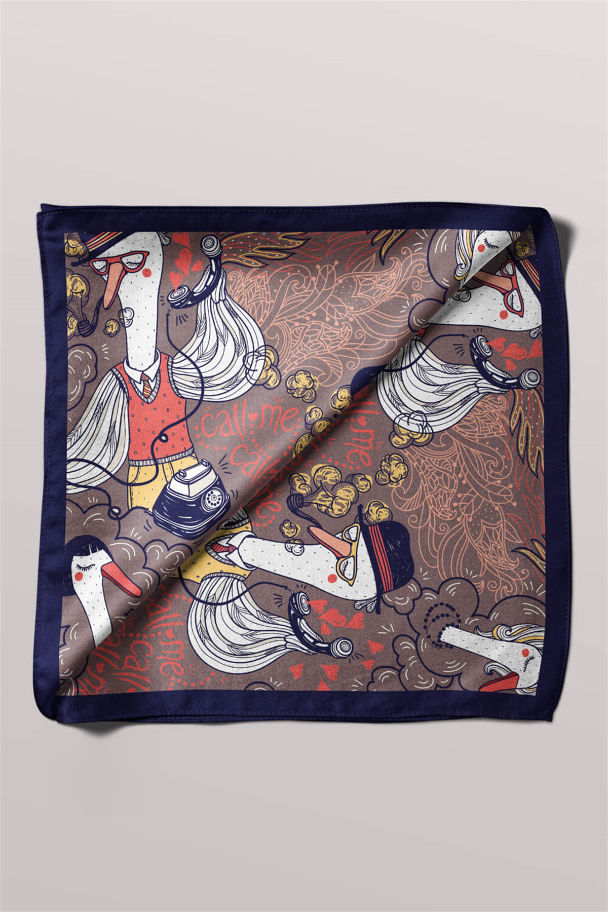 H3 Modabutik Ördek Desenli Bandana