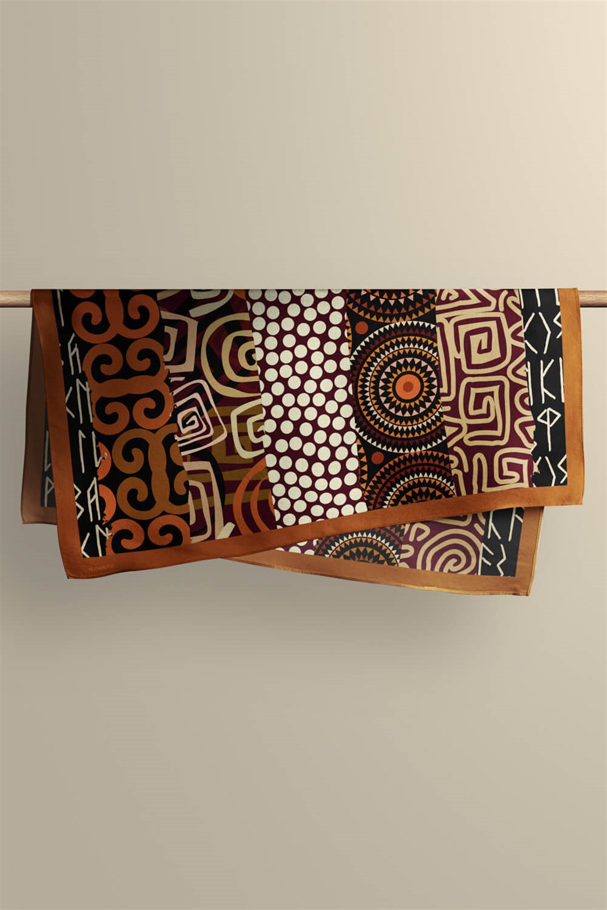 Violla E96 Kadın Etnik Desenli Bandana 50x50 DG0253-22