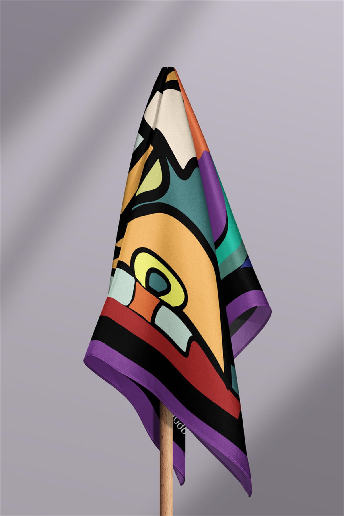 D90 Modabutik Kübizm Desenli Bandana