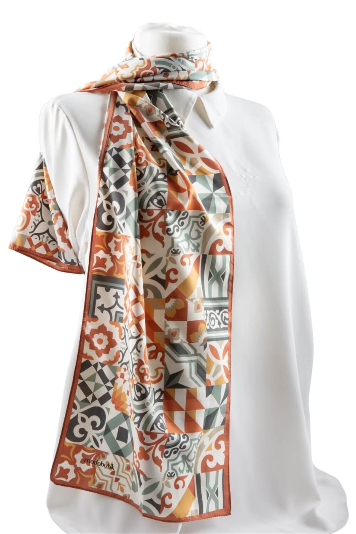 I109 Modabutik Geometrik Desenli Kadın Fular