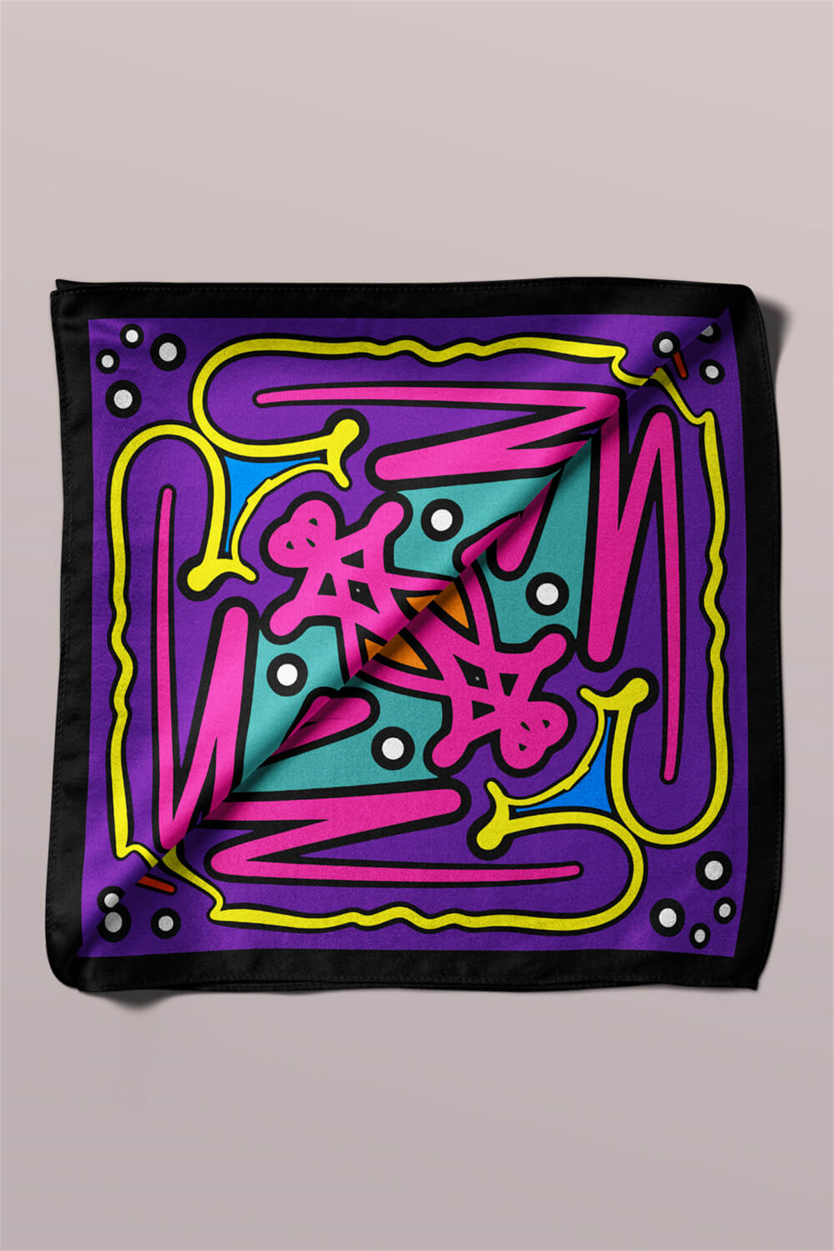 A35 Modabutik Geometrik Desenli Bandana