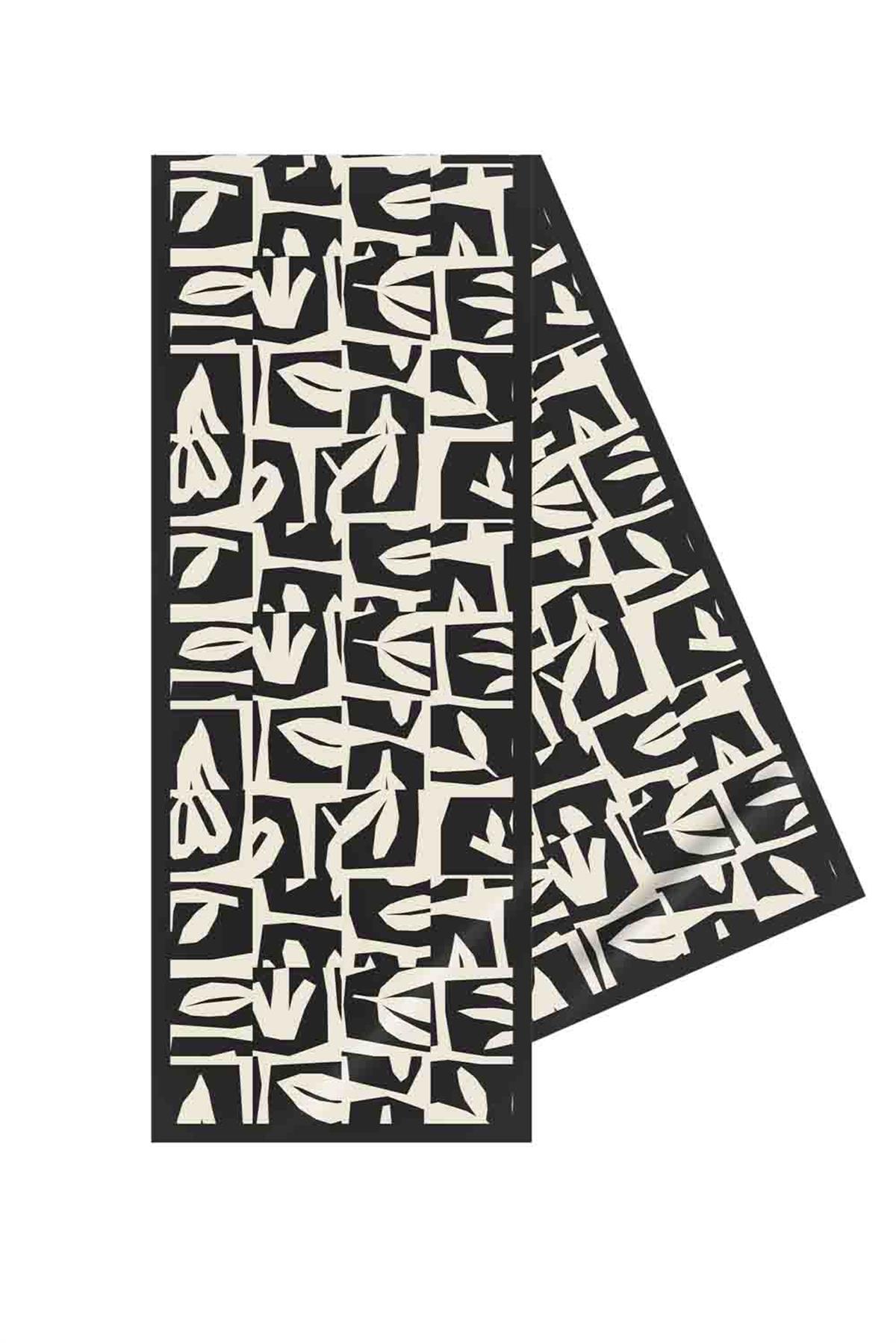 Geometrik Desenli Fular 30x140
