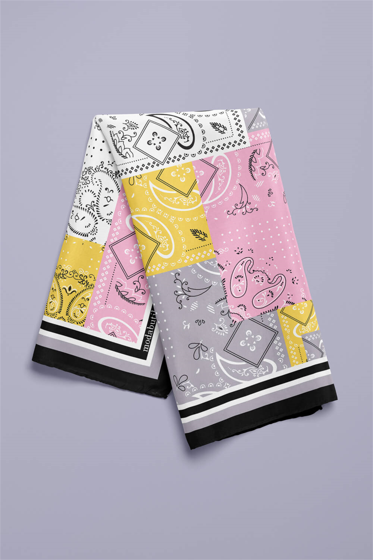 F72 ŞAL TASARIMLI PATCHWORK  BANDANA  DG11986