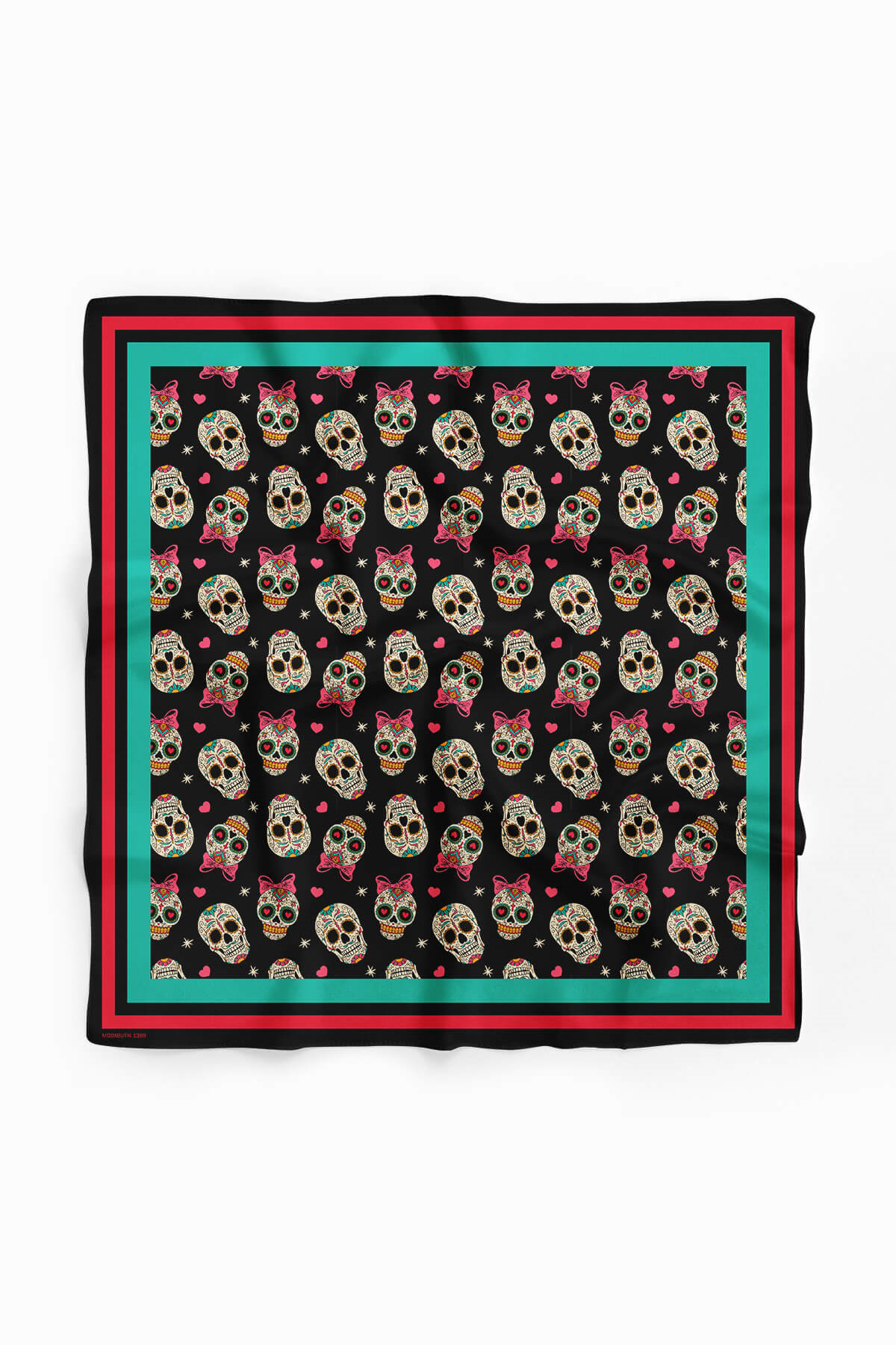 G20 Kadın Kurukafa Desenli 50x50 Bandana HYL DG01389-22