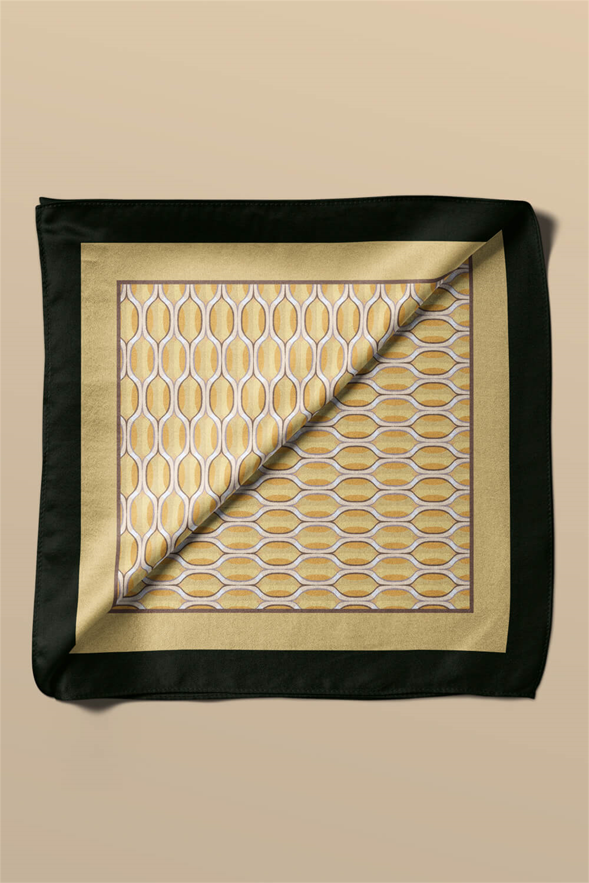 Kadın Geometrik Desenli 50x50 Bandana HYL DG01605-22