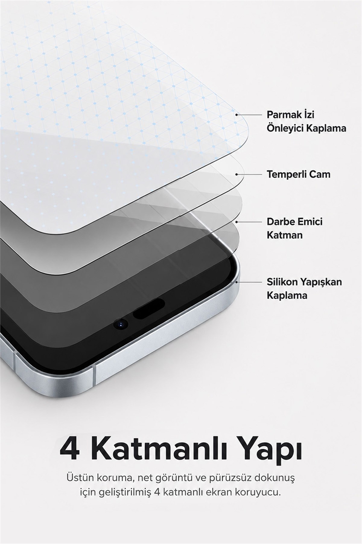 iPhone 16 Uyumlu Hayalet Privacy %100 Gerçek Temperli Cam Ekran Koruyucu Plastik Film Değil Tam Kaplayan Kolay Kurulum Aparatlı