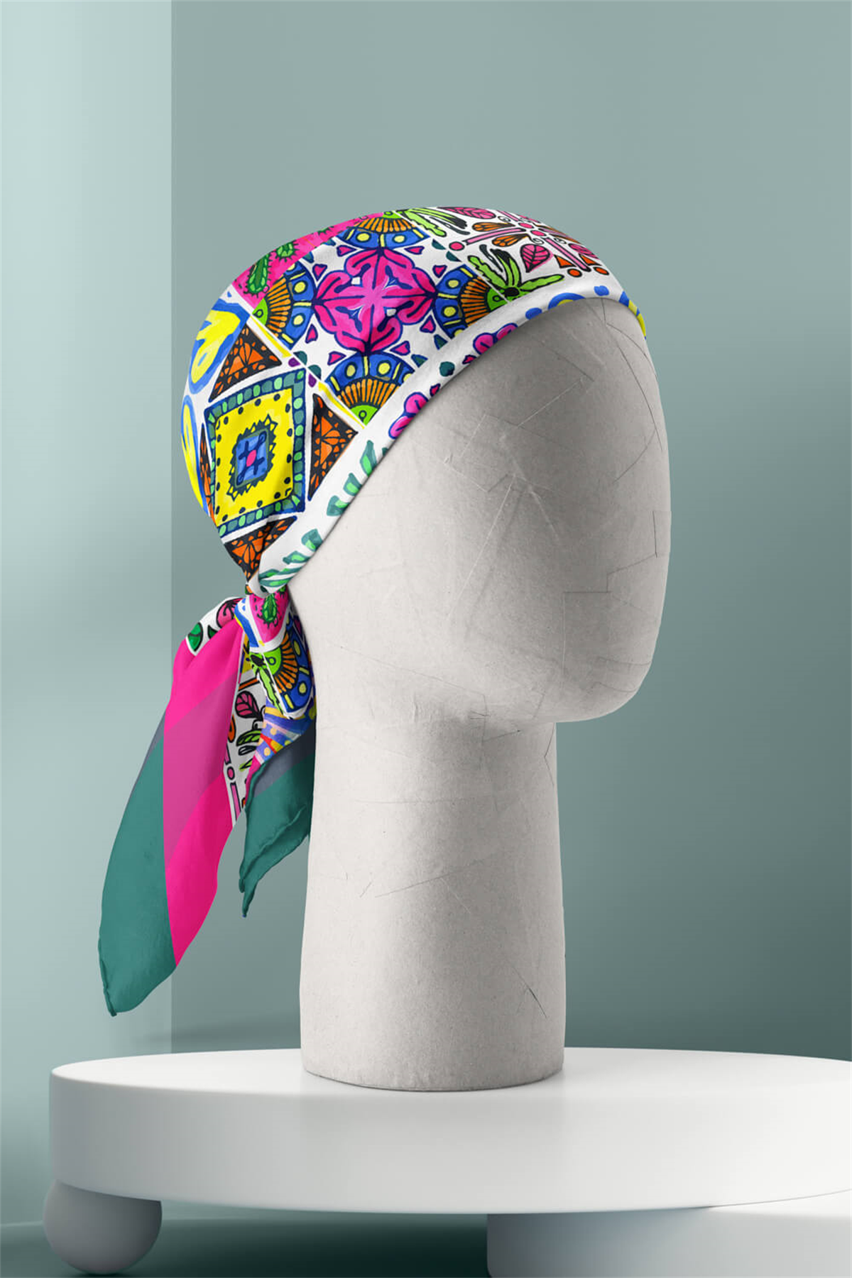 F88  KADIN DESENLİ BANDANA