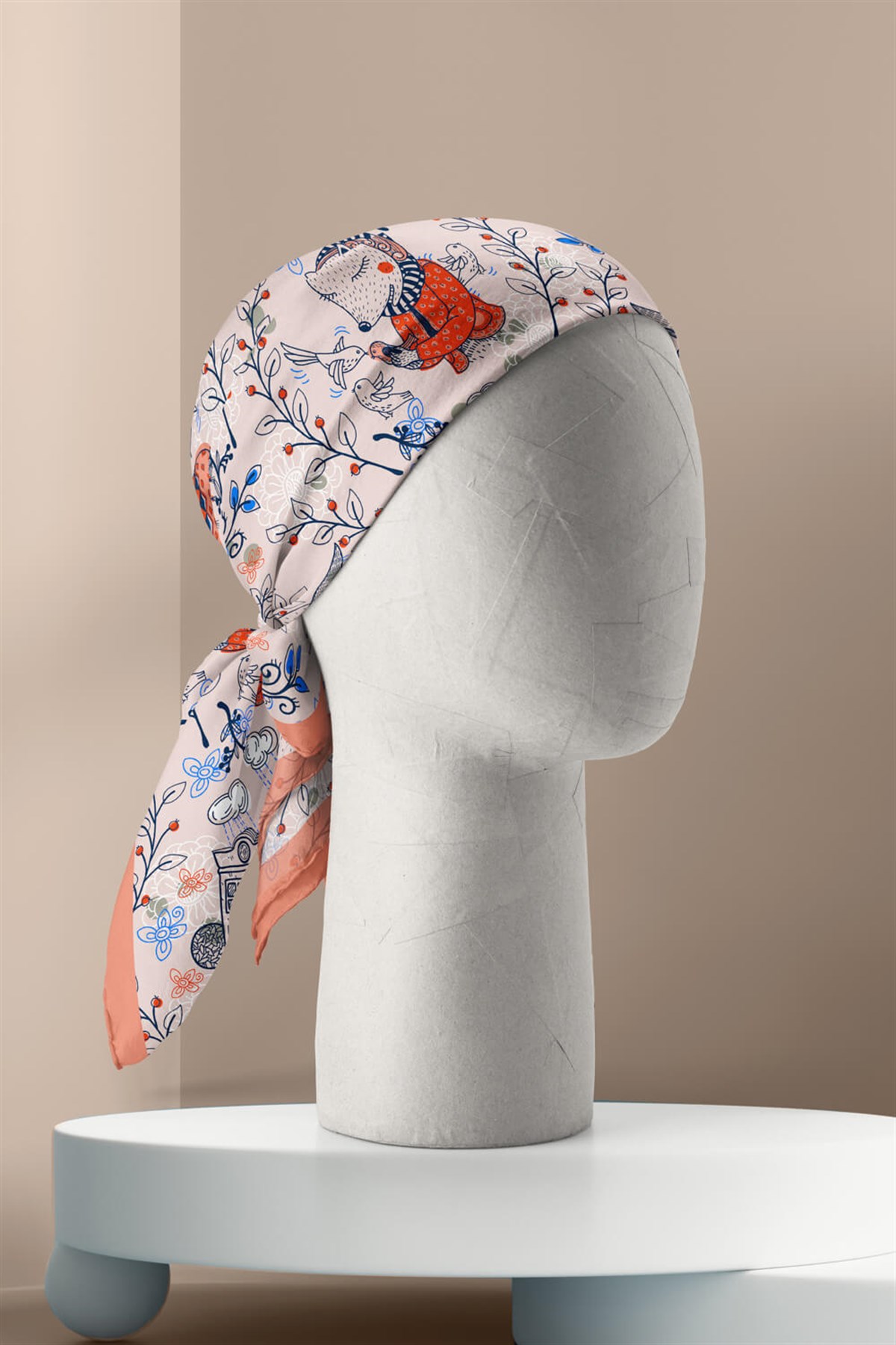 A32 Violla Geyik Desenli Bandana
