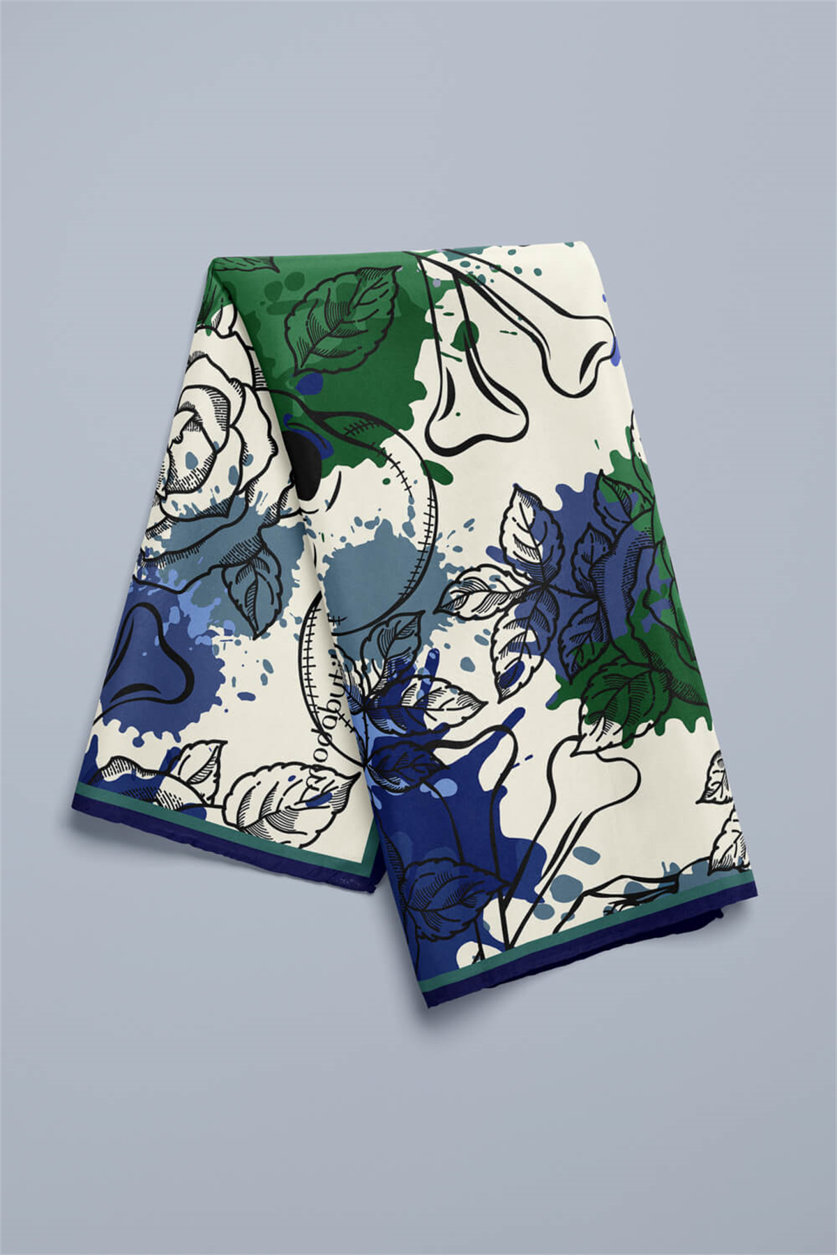 B73 Modabutik Lacivert Kurukafa Bandana