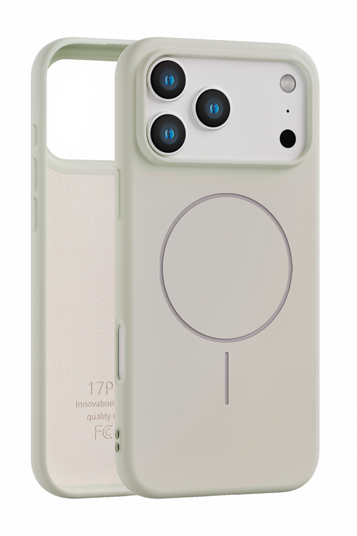 iPhone 17 Pro Uyumlu İçi Kadife Magsafe Wireless Şarj Özellikli Taş Renkli Telefon Kılıfı