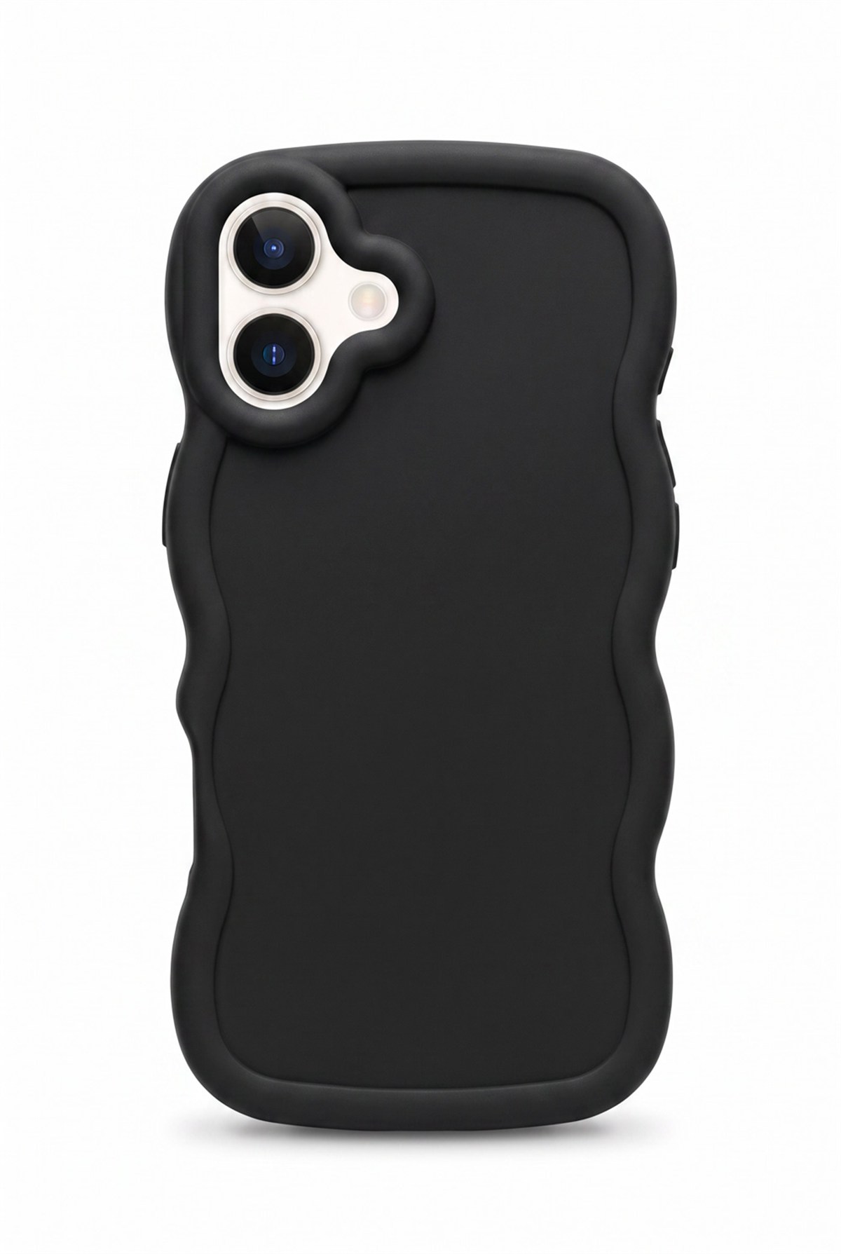 iPhone 16 Plus Uyumlu Dalgalı Tasarım Kamera Korumalı Mat Silikon Kılıf