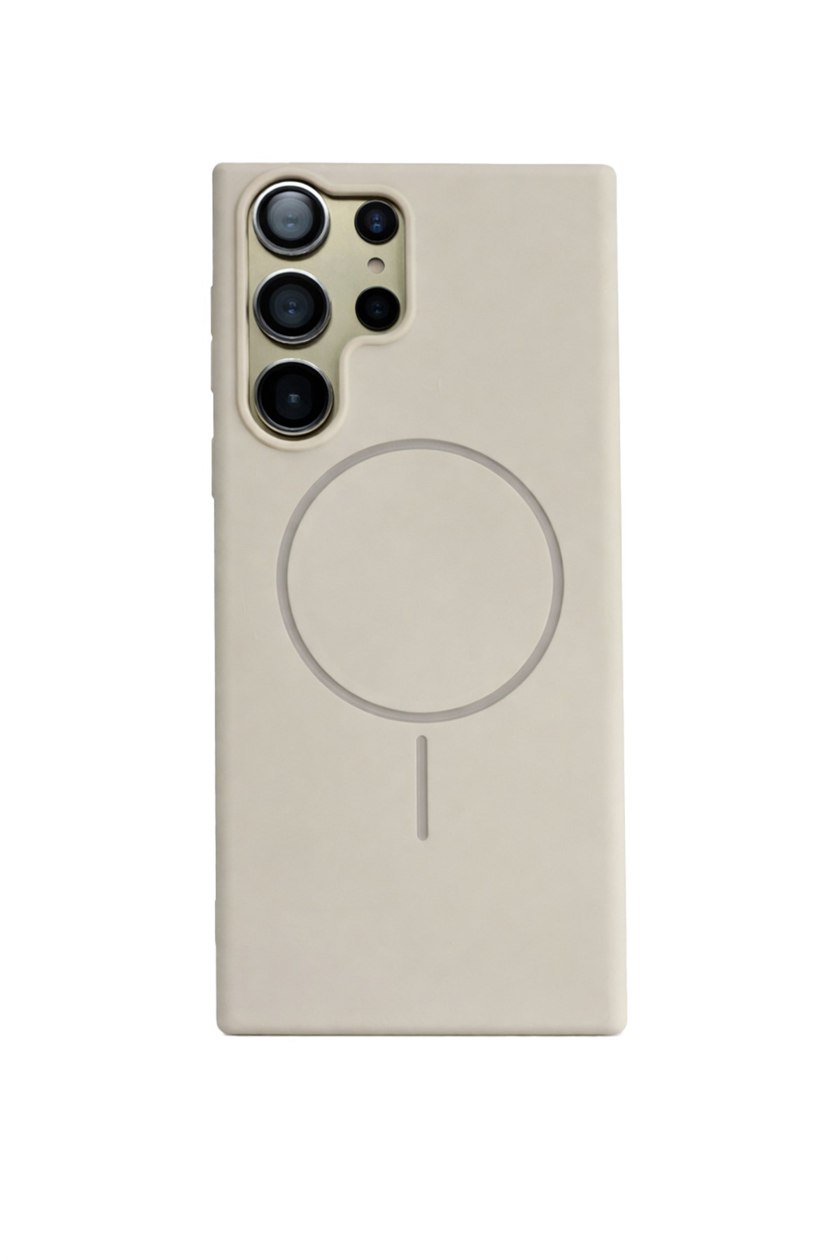 Samsung Galaxy S24 Ultra Kılıf – İçi Kadife – MagSafe Uyumlu – Taş Renk – Telefon Kılıfı