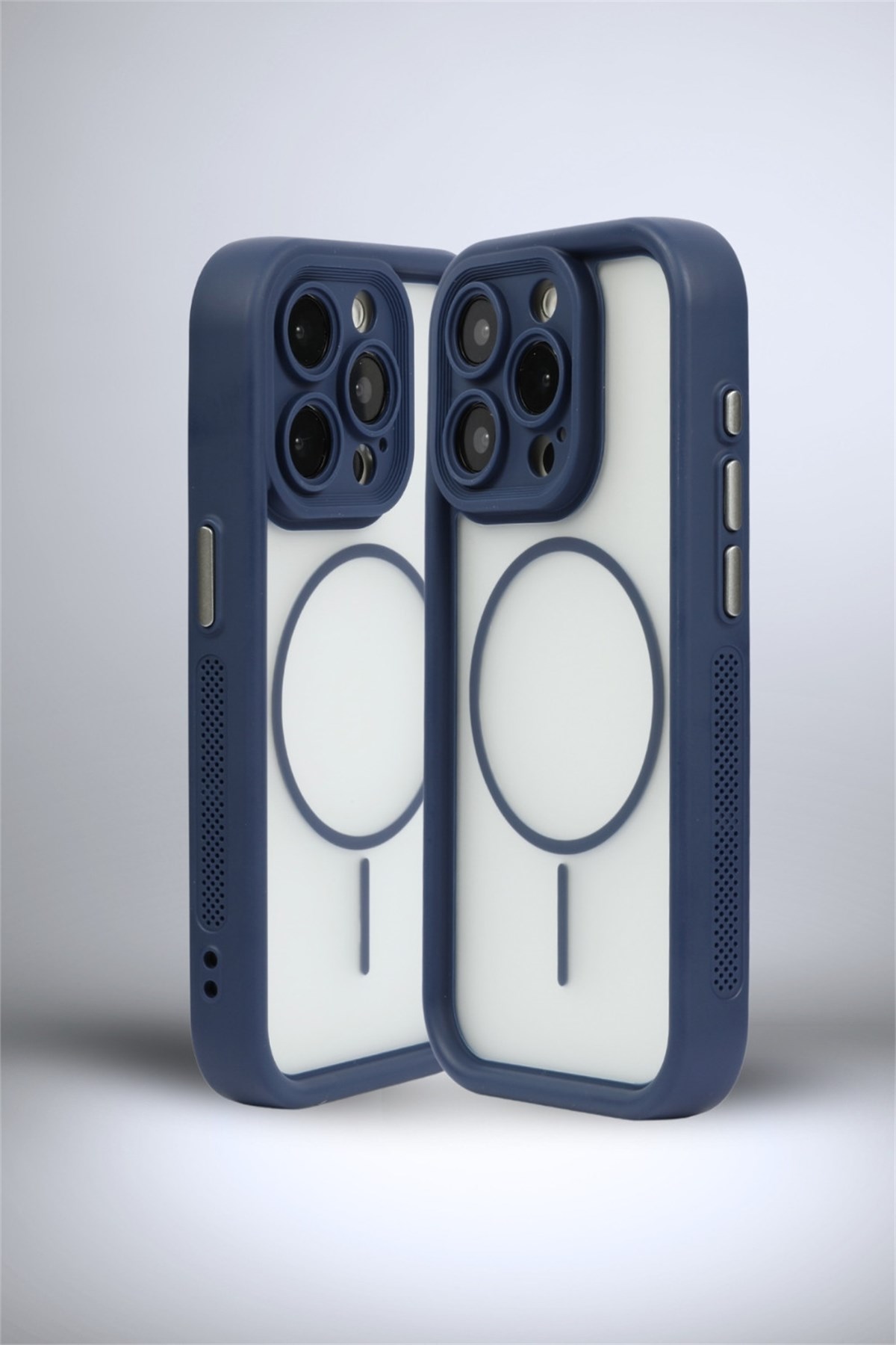 iPhone 16 Pro Kılıf – Kamera Korumalı – MagSafe Uyumlu – Lacivert Renk – Mat Silikon Telefon Kılıfı