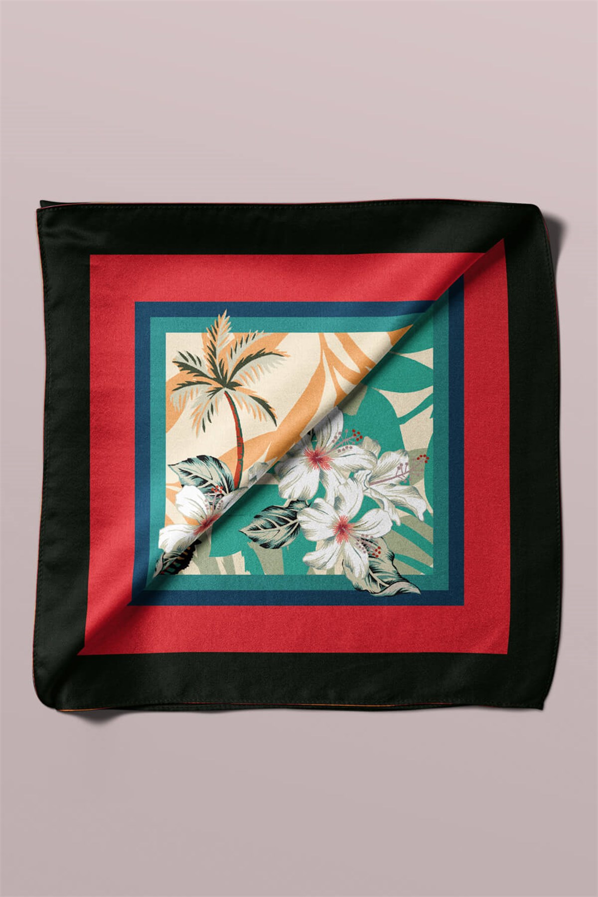 Violla C89 Kadın Kaplan Desenli 50x50 Bandana DG01571-22