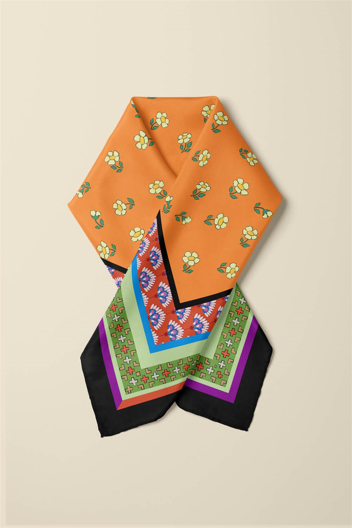 Violla B10 RETRO ÇITIR ÇİÇEKLİ BANDANA DG12423