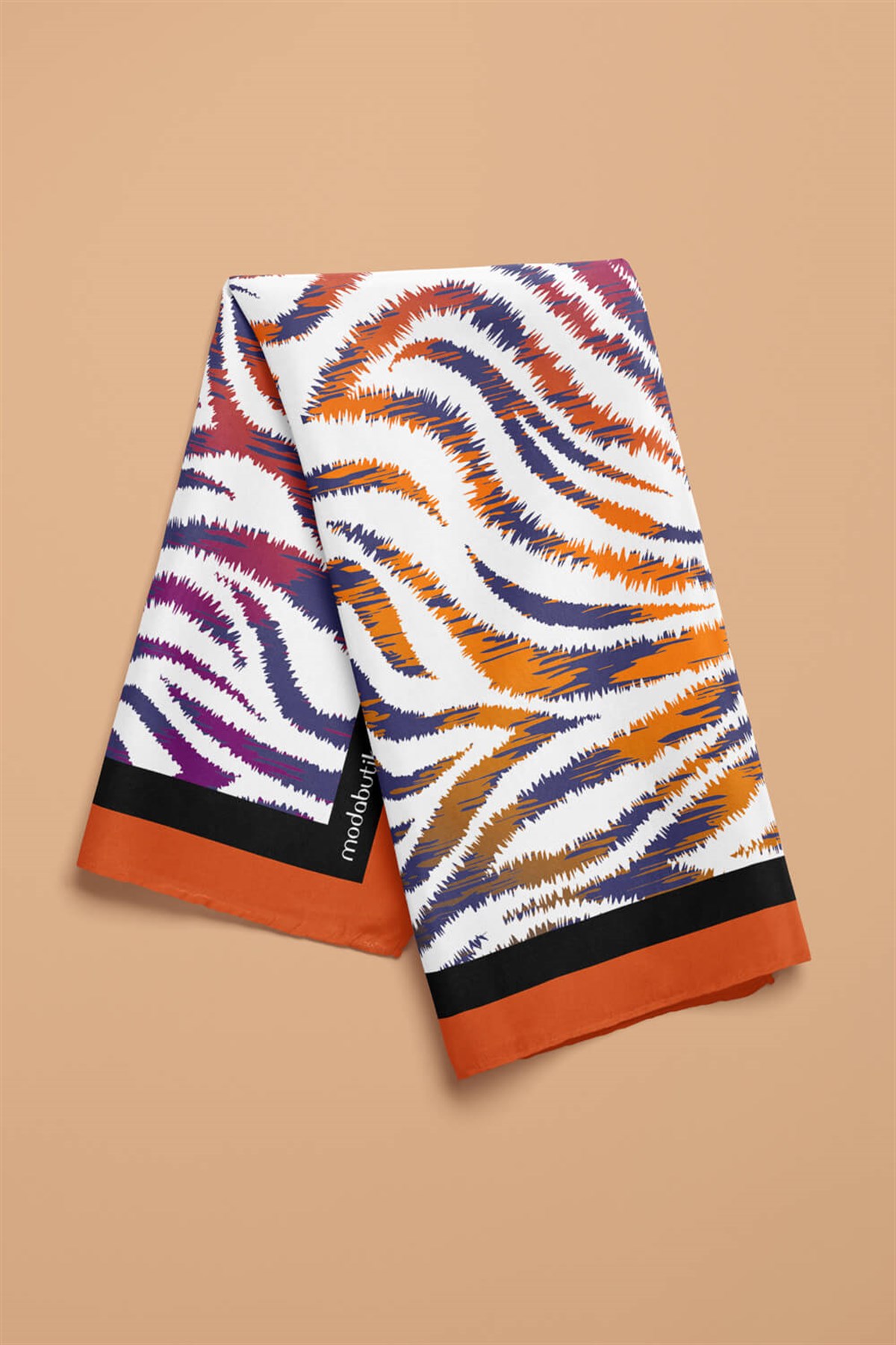 Violla G72 Kadın Mavi Sarı Sarmaşık Desenli 50x50 Bandana HYL DG01427-22