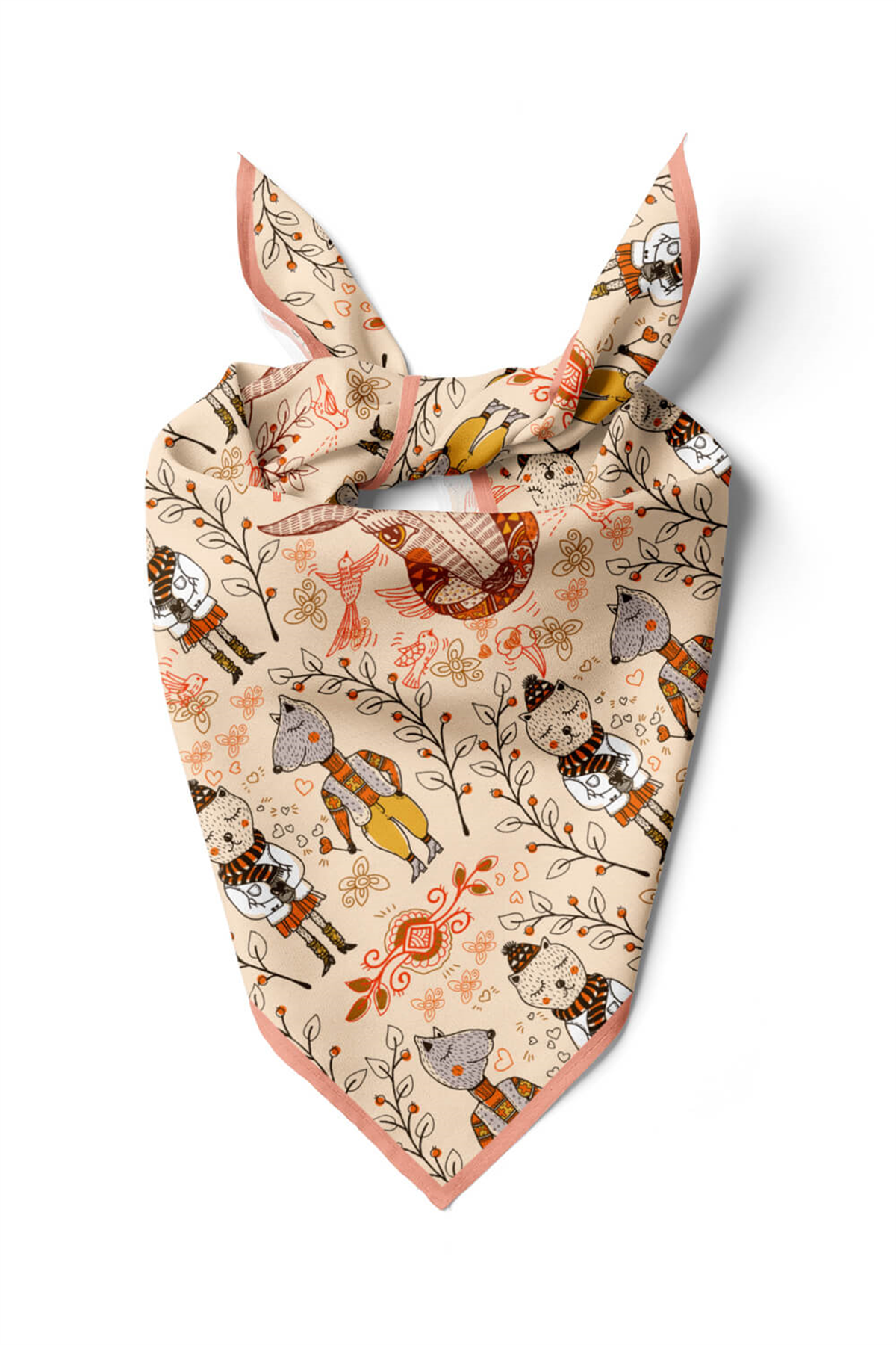 V57 Modabutik Geyik Desenli Bandana