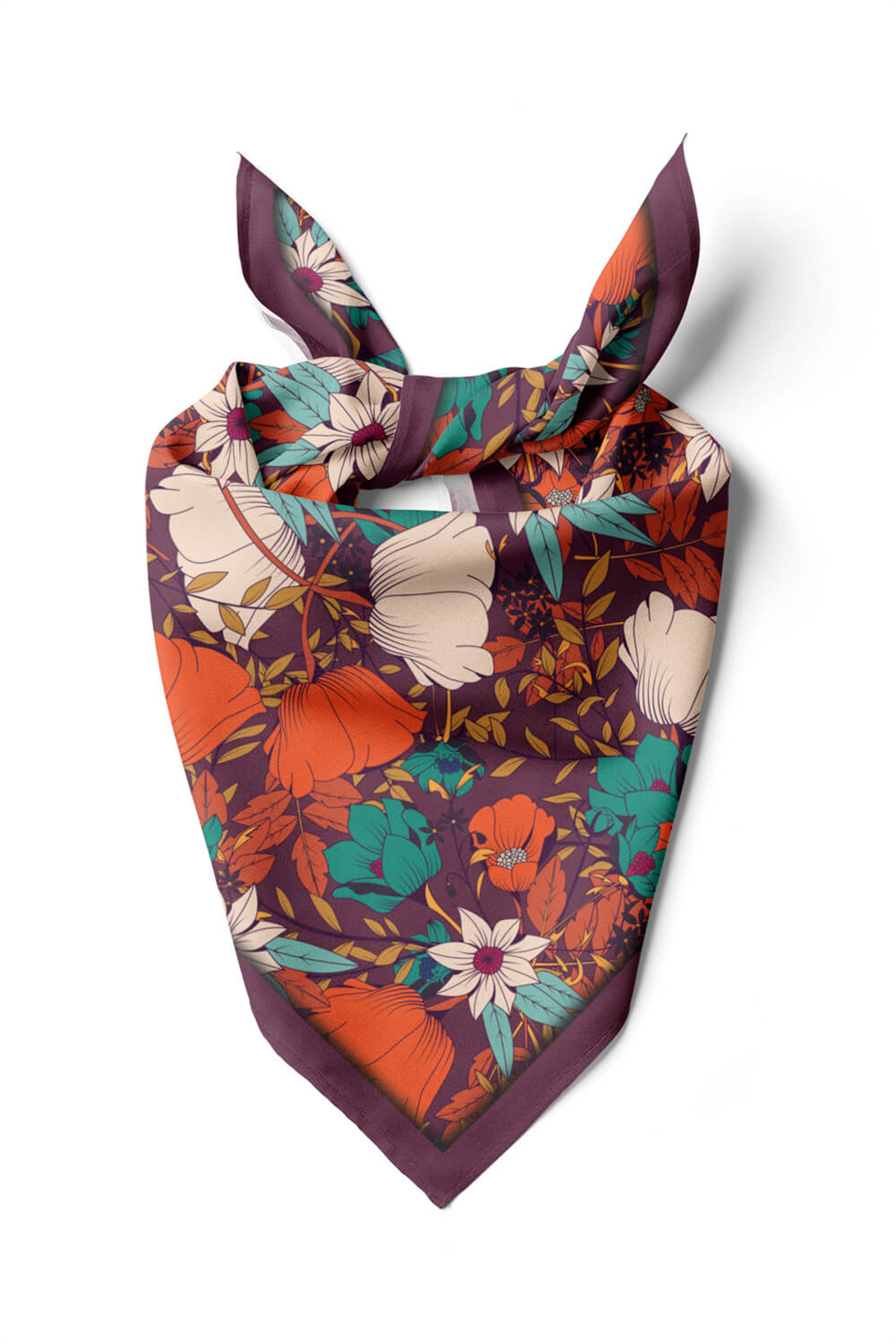 Modabutik Çiçek Desenli Bandana