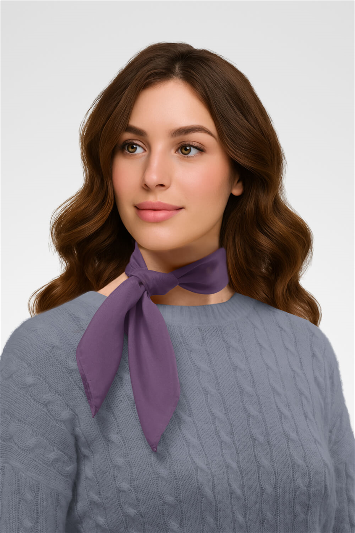 Şifon Leylak Bandana