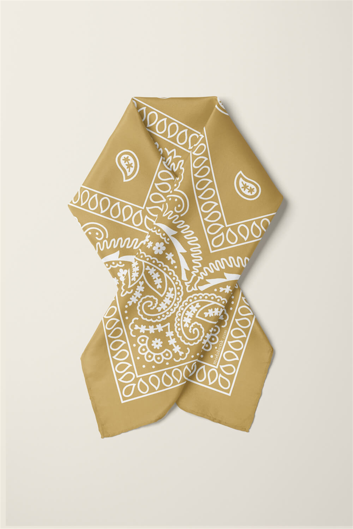 A23 MUSTARD ŞALLI BANDANA DG12189