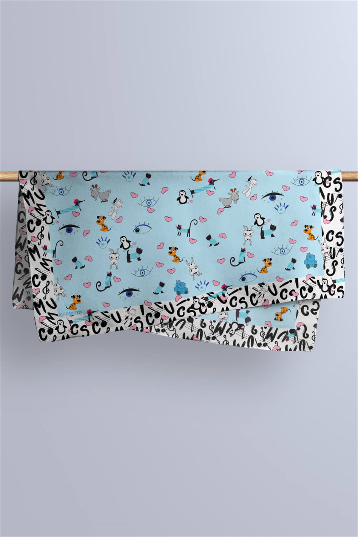 D15 Violla Köpek Bandanası Mavi 50x50
