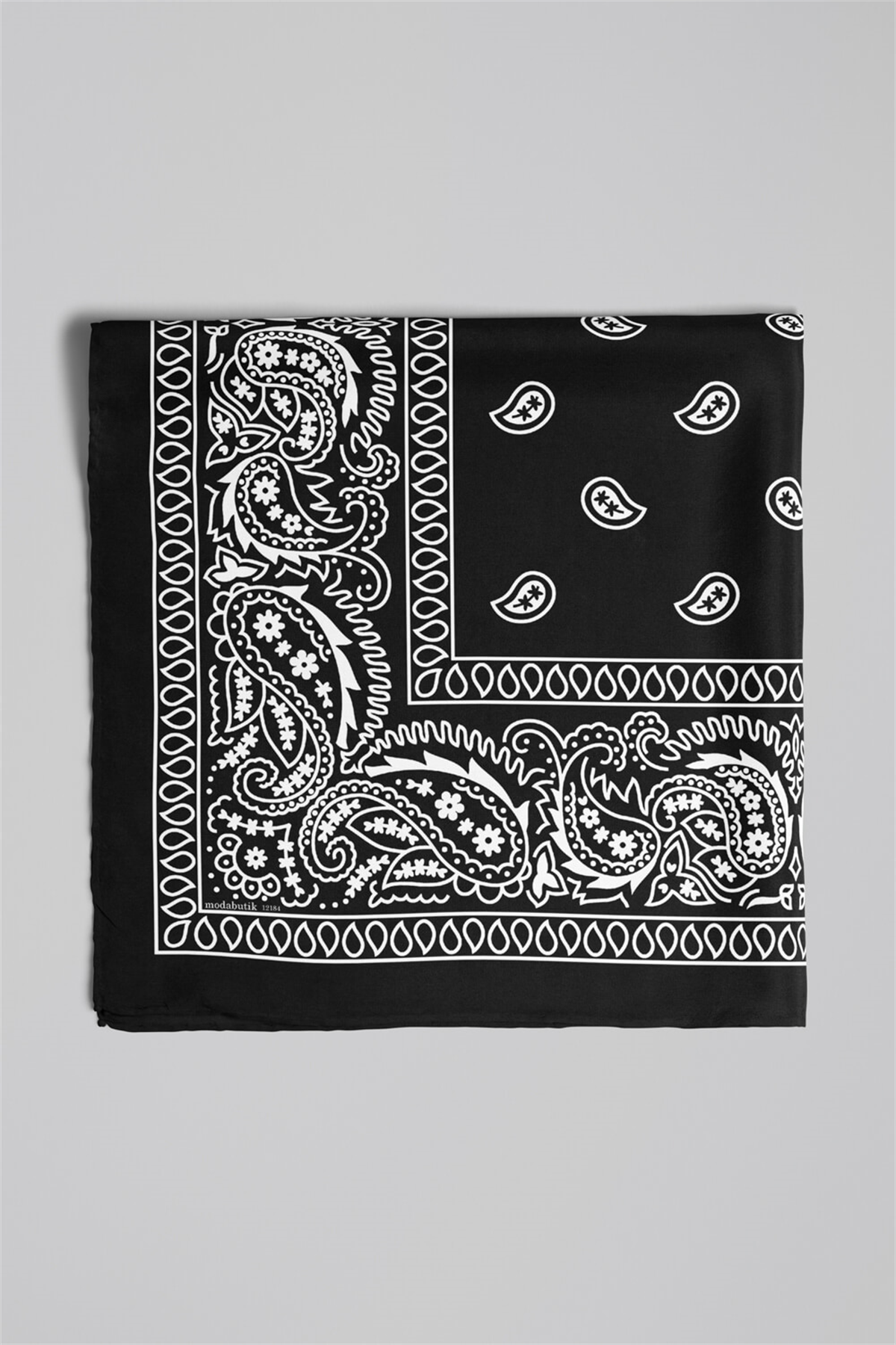 B69 BLACK ŞALLI BANDANA DG12184