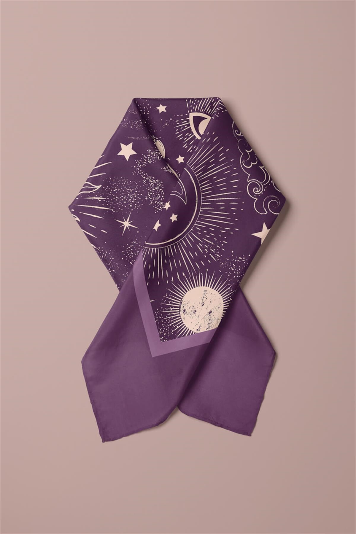 Z88 Modabutik Moon Desenli Bandana