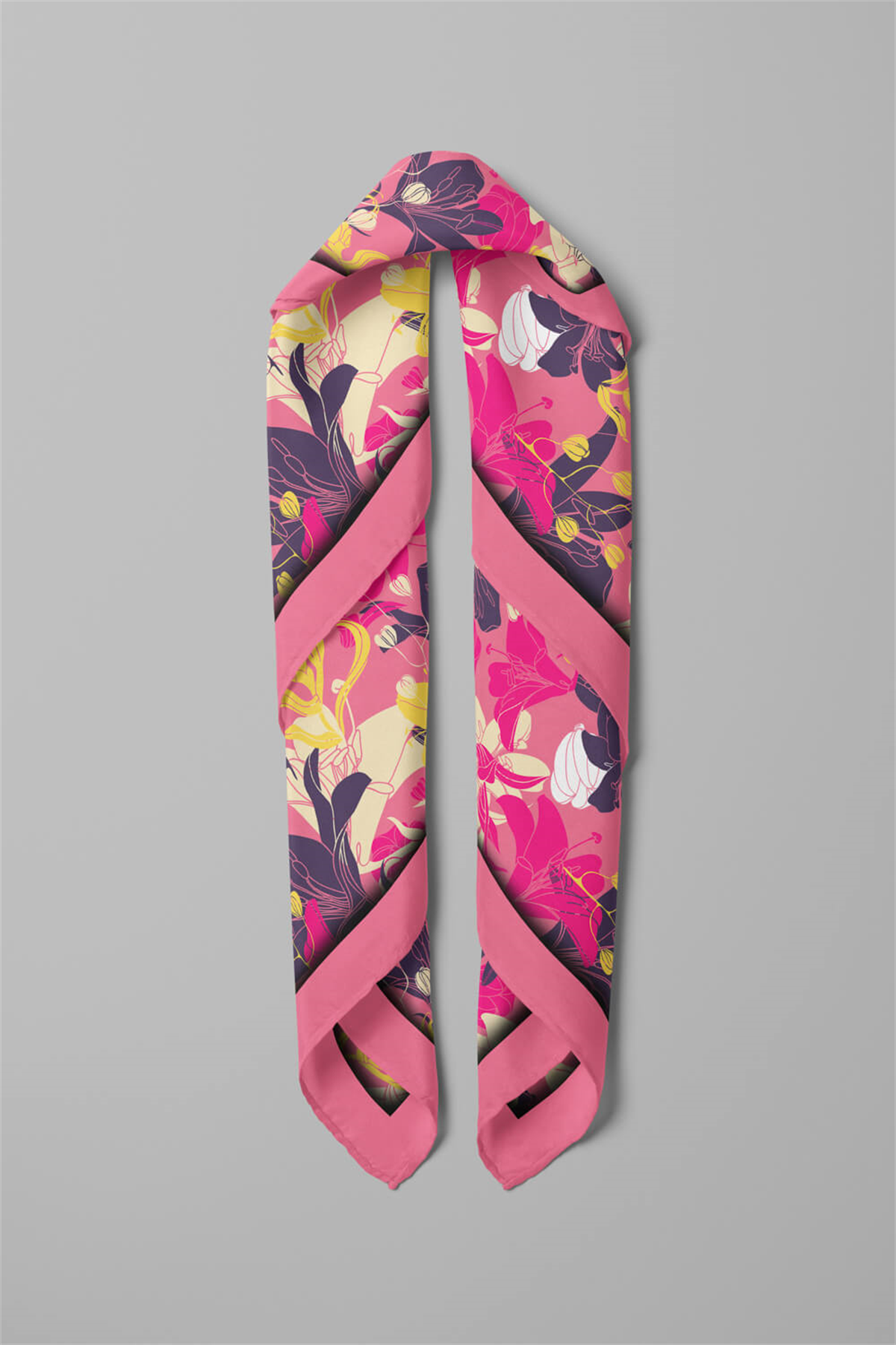 E106 Modabutik Çiçek Desenli Bandana