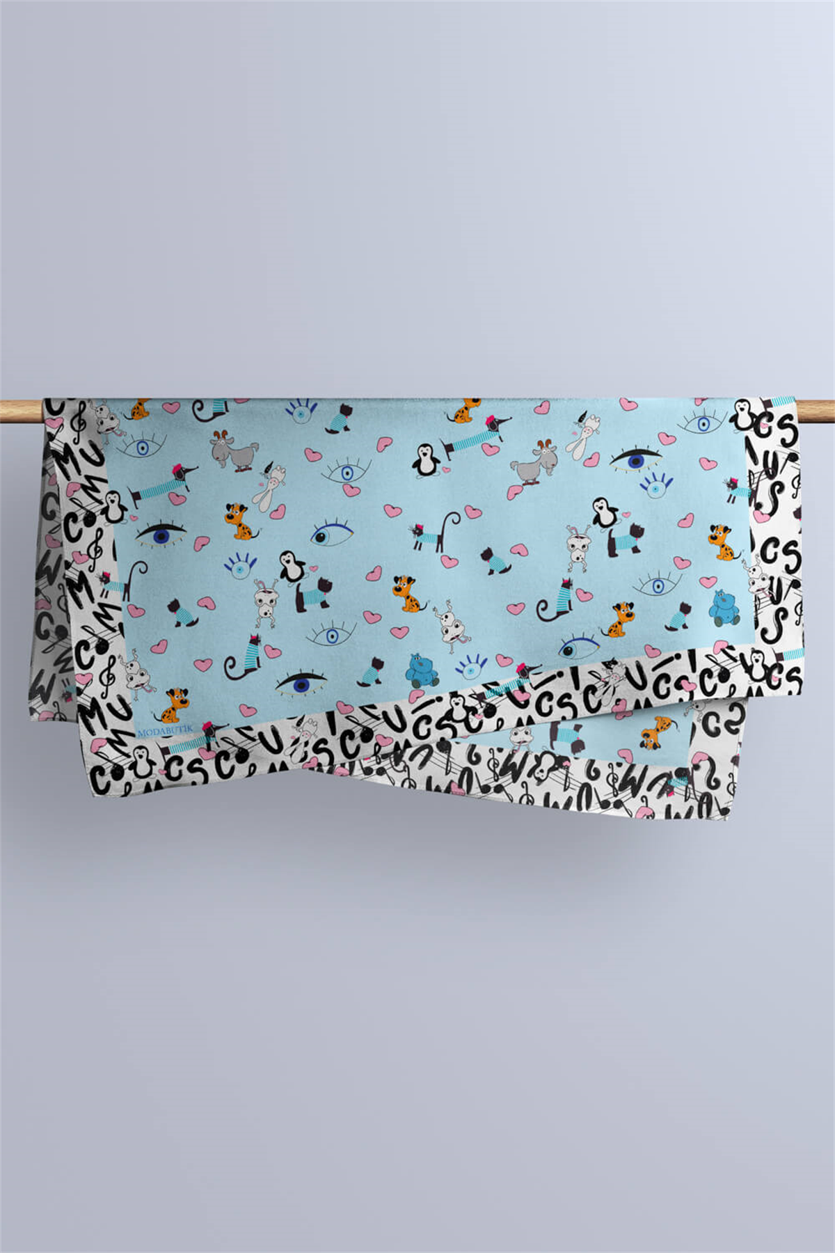 D15 Modabutik Köpek Bandanası Mavi 50x50