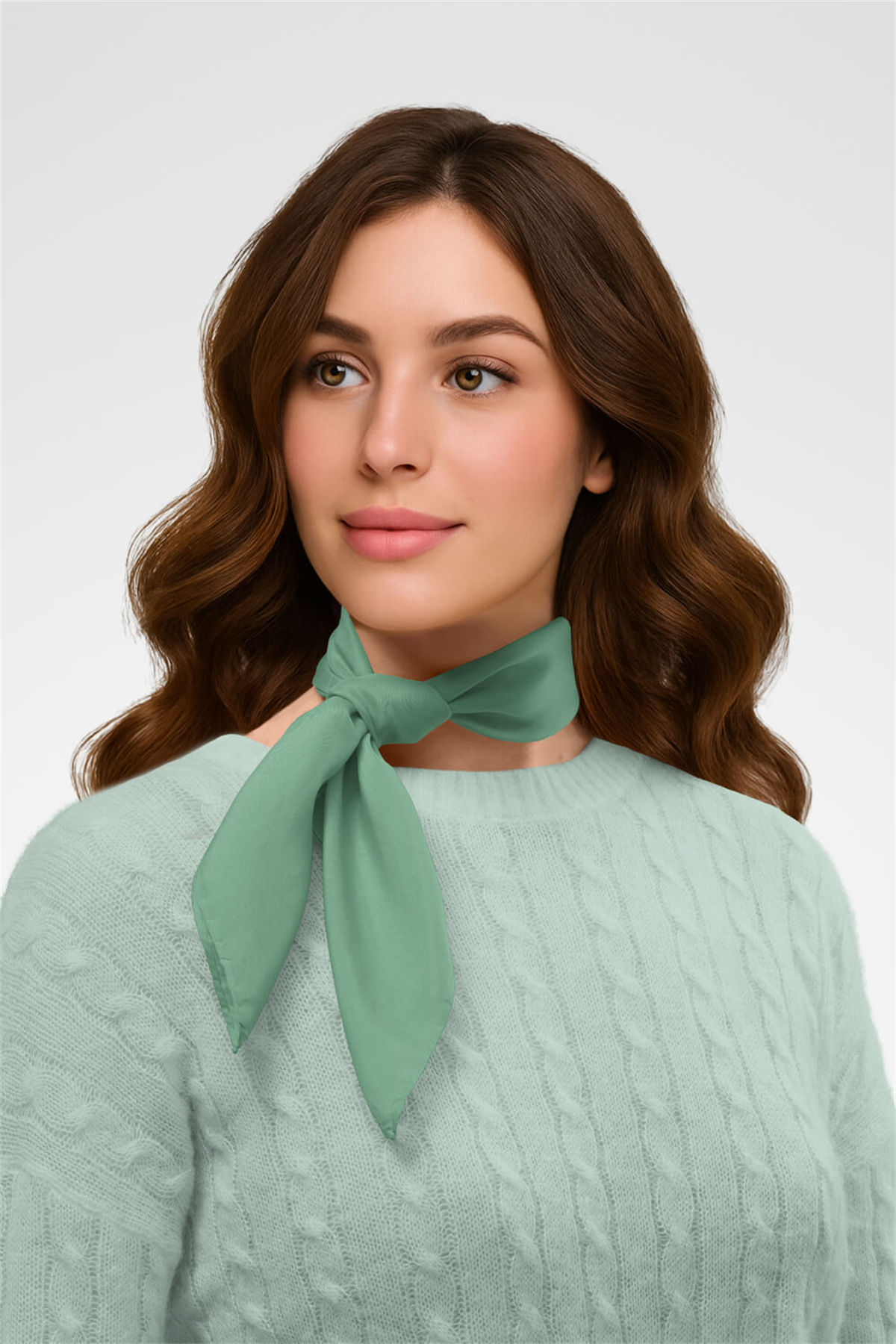 Şifon Turkuaz Bandana