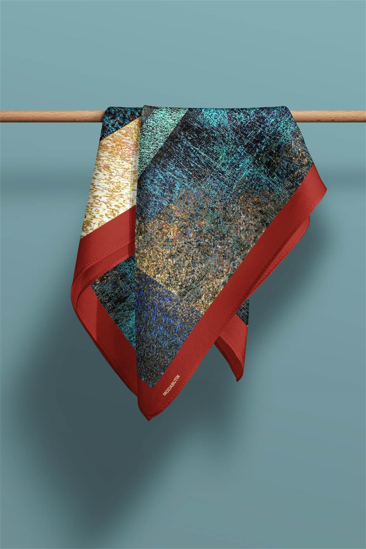 Y81 Kadın Sonbahar Desenli Bandana 50x50 DG0460-22