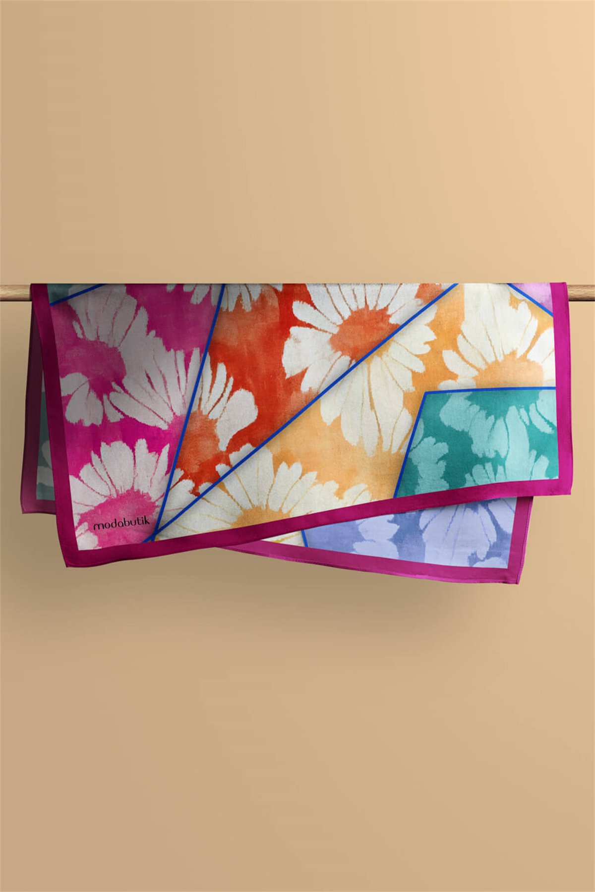 A107 Modabutik Karışık Renkli Çiçekli Bandana