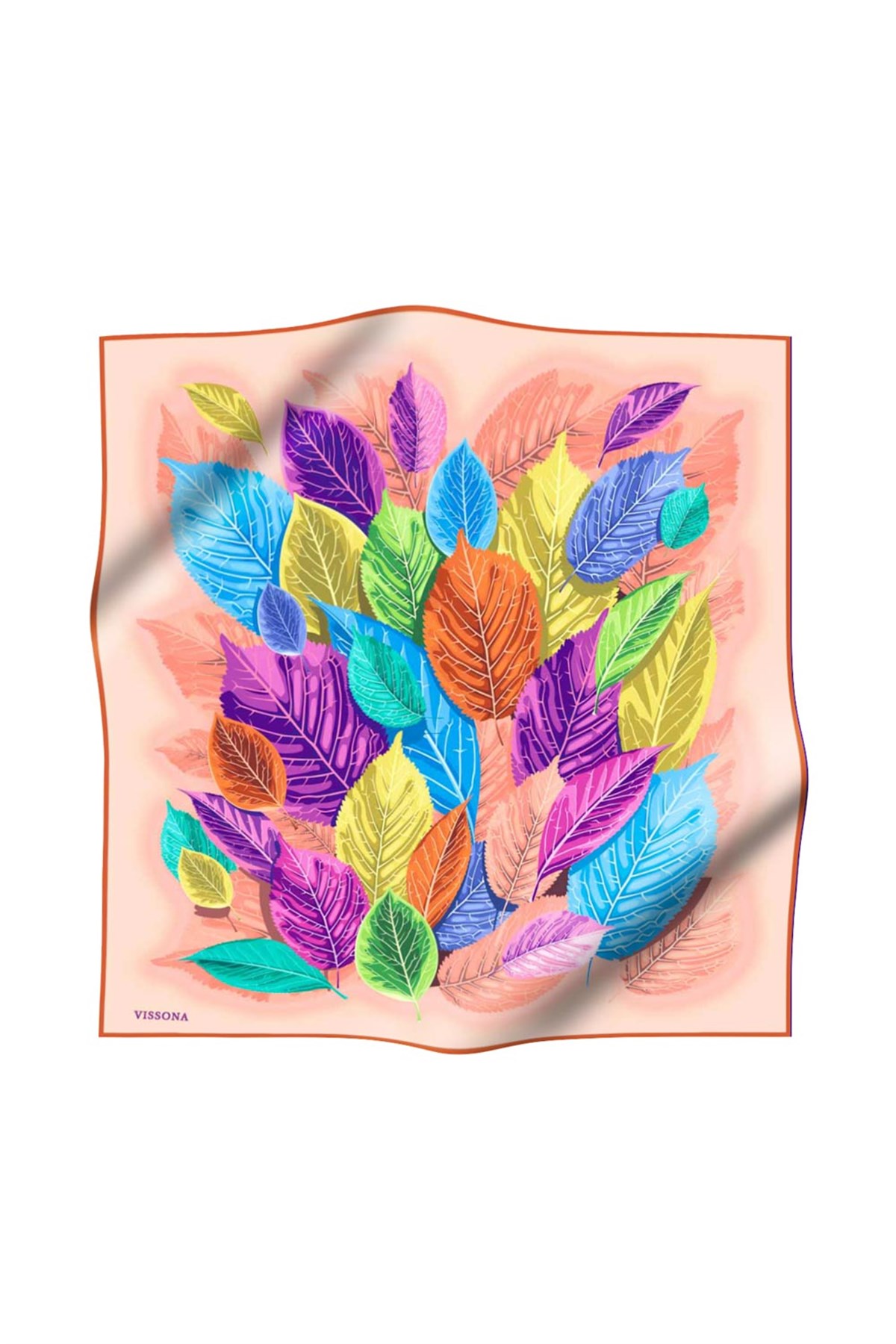 %100 İpek Kadın Desenli Bandana 80x80